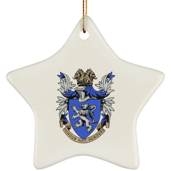 Atlee coat of arms SUBORNS Ceramic Star Ornament