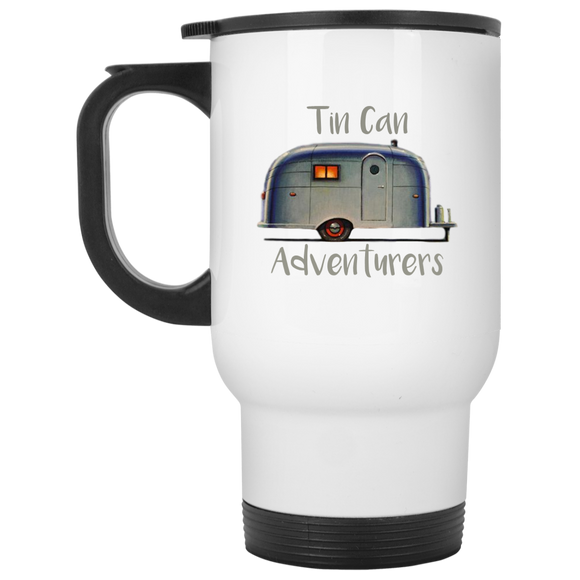 Old Airstream w/Personalized Text XP8400W White Travel Mug
