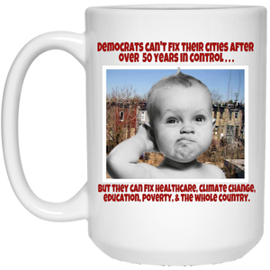Fix democrats baby bkgd 21504 15 oz. White Mug