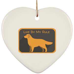 Live by my rule SUBORNH Ceramic Heart Ornament