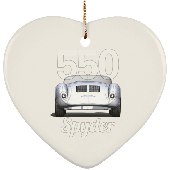 550 spyder rear SUBORNH Ceramic Heart Ornament