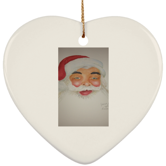 santa orn 3 SUBORNH Ceramic Heart Ornament