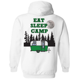 Eat sleep camp green G185 Gildan Pullover Hoodie 8 oz.