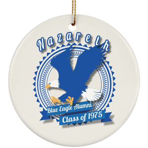 Blue eagle alumni badge SUBORNC Ceramic Circle Ornament