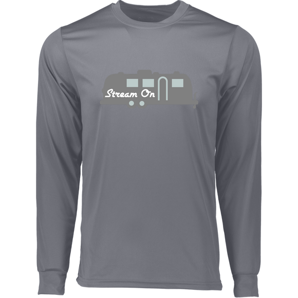 Stream on silhouette logo 788 Augusta LS Wicking T-Shirt