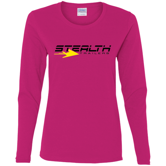 Stealth Logo hi res G540L Gildan Ladies' Cotton LS T-Shirt