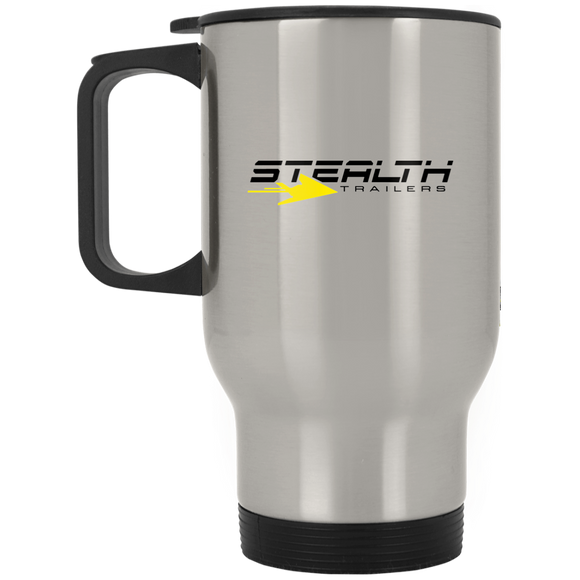 Stealth Logo hi res XP8400S Silver Stainless Travel Mug