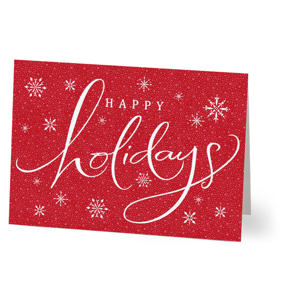 Happy Holidays with Snowflakes and Circles from Hallmark