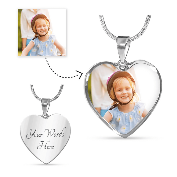 Custom Personalized Heart Pendant Necklace